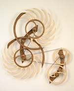 Kinetic art by David C. Roy titled White Water